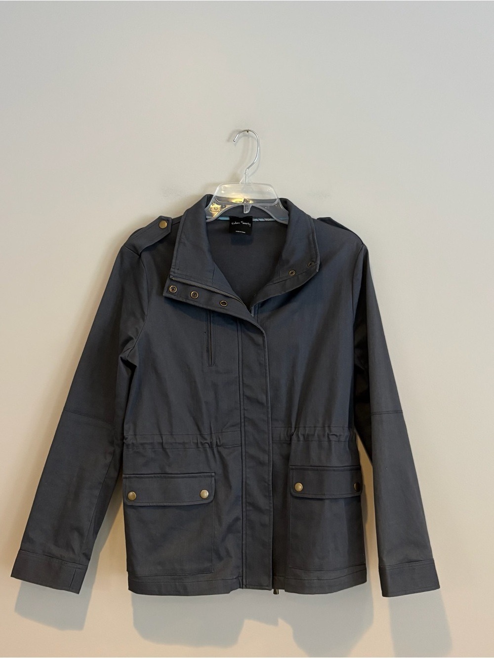 Eden Society Gray Utility Jacket with Cinch-able Waist Size M